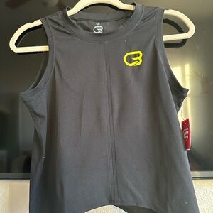 High Neck Black Tank Top